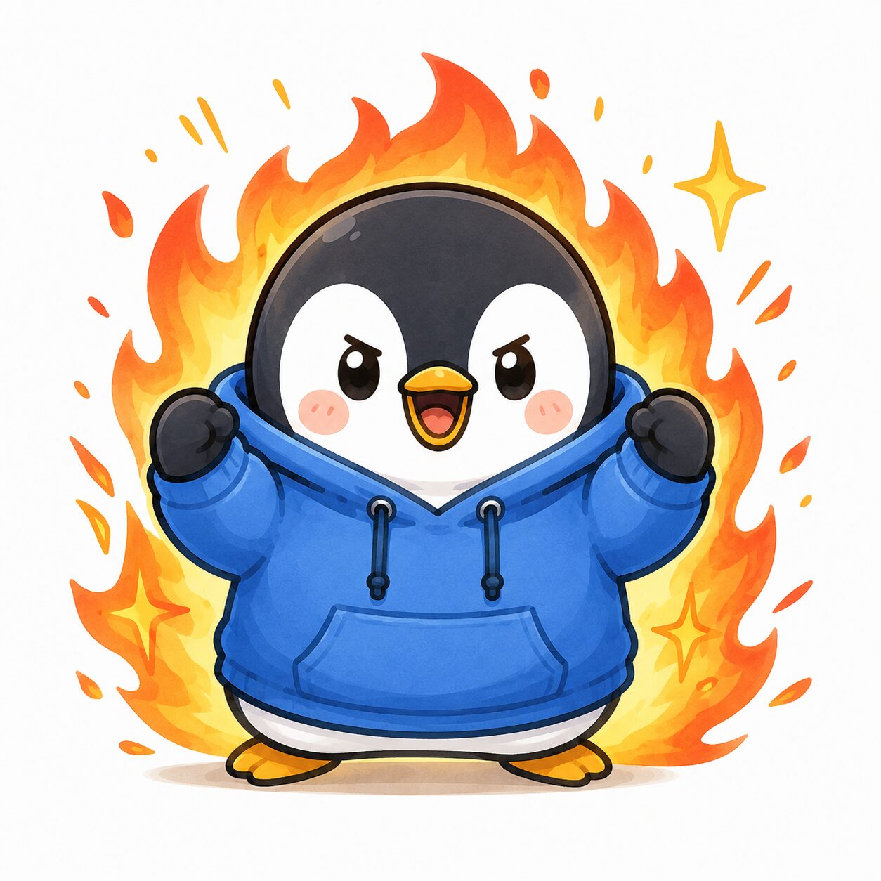 案内するペンギン