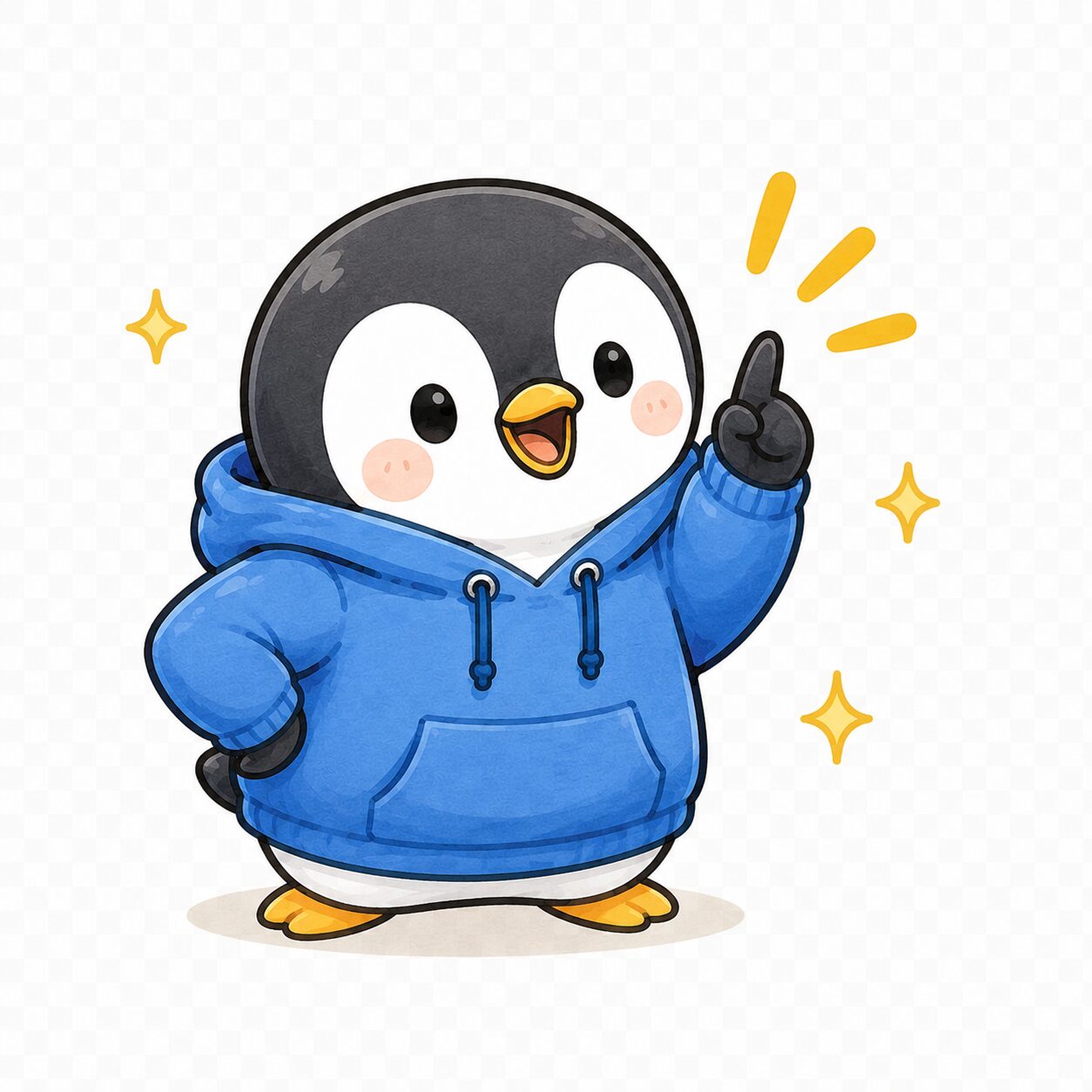 説明するペンギン